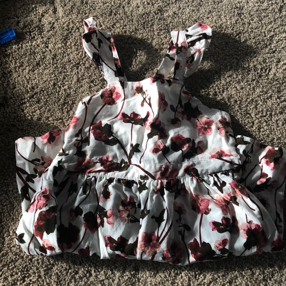 Girls Size Medium Rose Pinafore